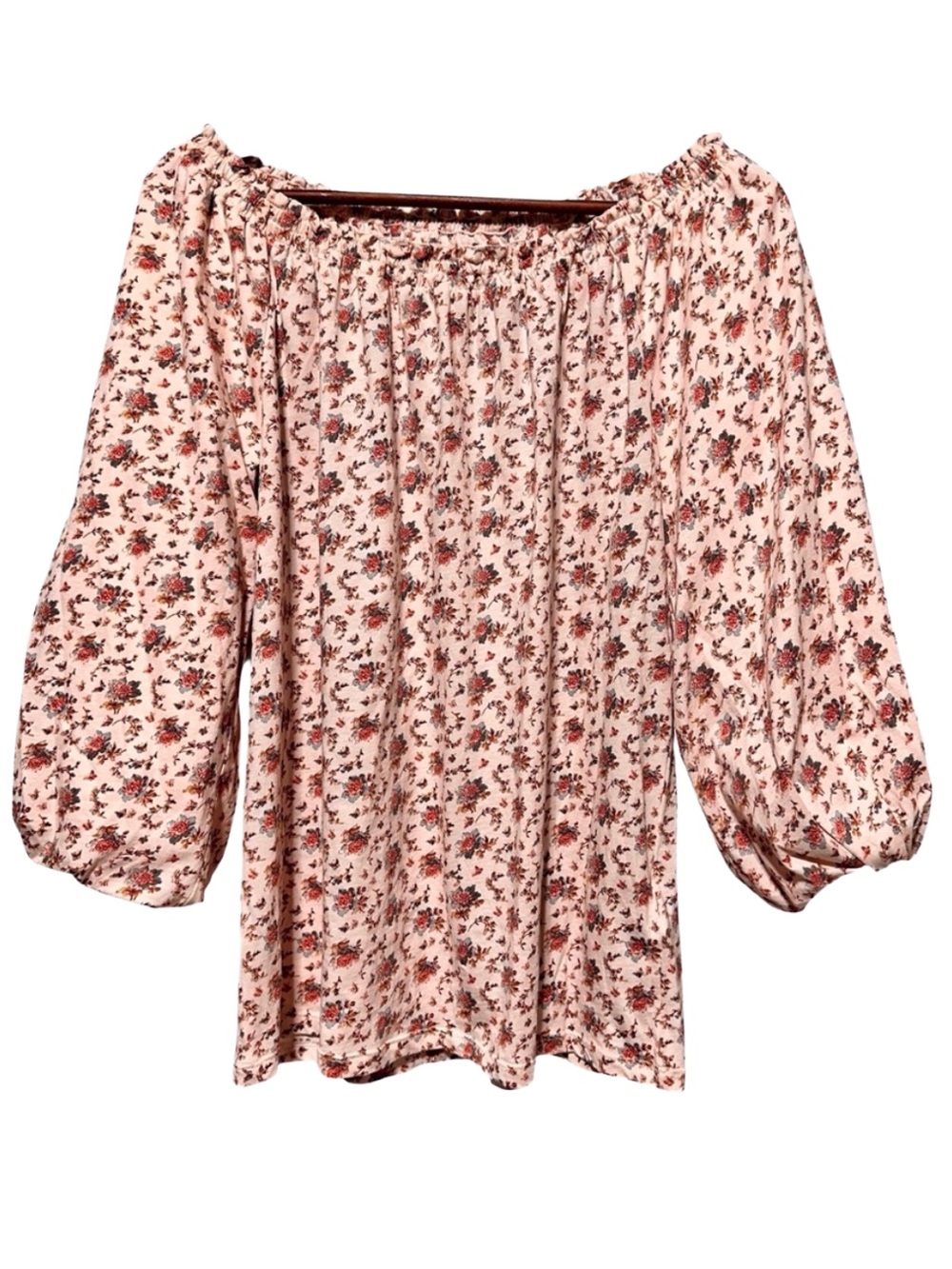 LAUREN RALPH LAUREN Floral Peasant Blouse Cottagecore Prairie Boho